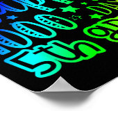 Poster 1000 Jours Enseignant de 5e année intelligent 100e (Coin)