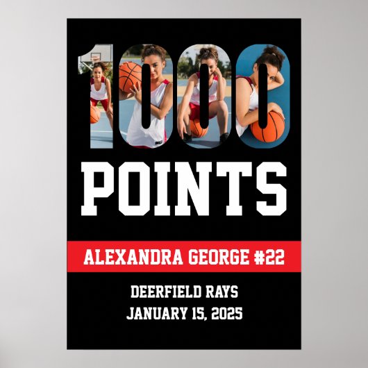 Poster 1000 Points Basket-ball (Devant)
