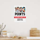 Poster 1000 Points Basketball Blanc (Cuisine)