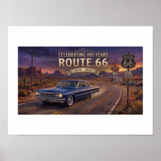 Poster 100 Ans de Route 66