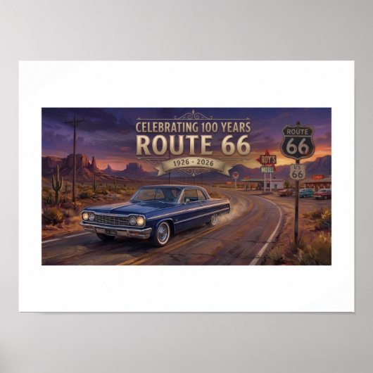 Poster 100 Ans de Route 66 (Devant)