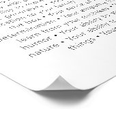 Poster 100 choses que j'aime à propos de vous minimaliste (Coin)