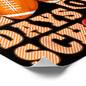 Poster 100 Days Of School Boys 100th Day Of School Footba (Coin)