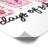 Poster 100 Days Of School Coquette Valentine Girls Teache (Coin)