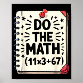 Poster 100 Days School Math Equation Do The Math 100 Funn (Devant)