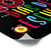 Poster 100 Dias De La Escuela Tee 100 Jours De Scolarité (Coin)