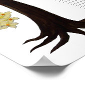 Poster 100 guests Quaker Wedding - Yellow, Tree of life (Coin)