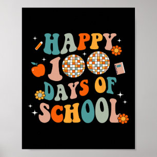 Poster 100 Jours 100E Jour D'École Pour Les Garçons Et Le