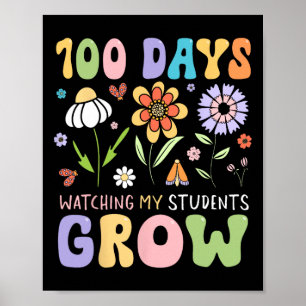 Poster 100 jours à regarder mes élèves grandir Funny Cute