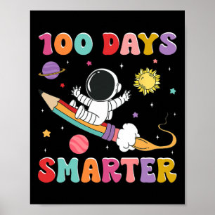 Poster 100 Jours astucieux astronaute spatiale Garçons 1