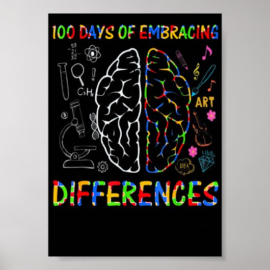Poster 100 Jours D'acceptation Des Différences En Spécial (Devant)