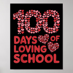 Poster 100 Jours D'Amour Enseignante Femmes 100e Jour