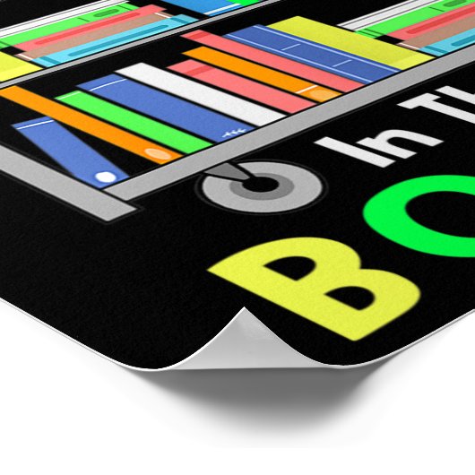 Poster 100 jours dans les livres Lecture Bibliothécaire P (Coin)