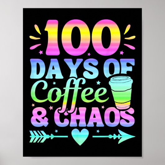 Poster 100 Jours De Café Et Chaos 100E Jour D'École (Devant)