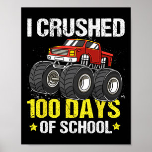 Poster 100 Jours De Camion Monster Pour Enfants Garçons