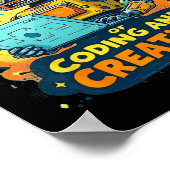Poster 100 Jours De Codage Et De Création Robot 100 Jour (Coin)