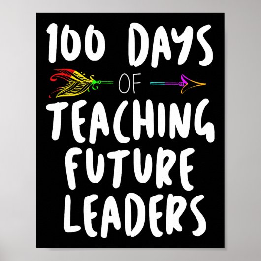Poster 100 Jours de Conception d'École Cadeau Pour Enseig (Devant)