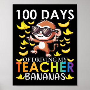 Poster 100 Jours De Conduite Mon Enseignant Bananes 100èm