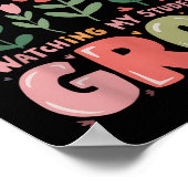 Poster 100 Jours de croissance Fleurs Rétro Enseignant 10 (Coin)