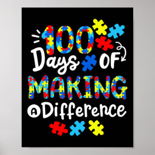 Poster 100 Jours De Faire Une Différence École Enfants Au
