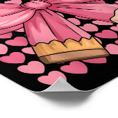 Poster 100 Jours De Filles De 6E Année Cute Bow 100e Jour (Coin)