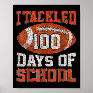 Poster 100 Jours De Football Scolaire 100E Jour Pour Garç
