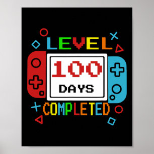 Poster 100 Jours De Gamer Garçon Enfants 100ème Jour De S
