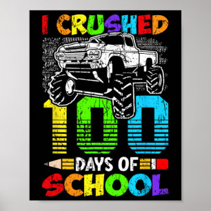 Poster 100 Jours De Garçons Scolaires Enfants 100E Jour D