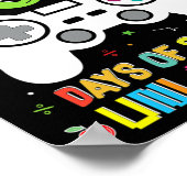 Poster 100 Jours De L'École Jeu Déverrouillé 100E Jour De (Coin)