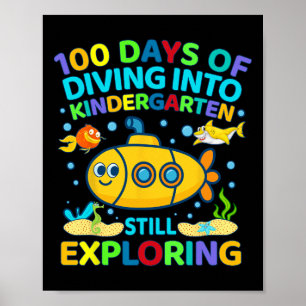 Poster 100 jours de maternelle 100e jour d'école filles