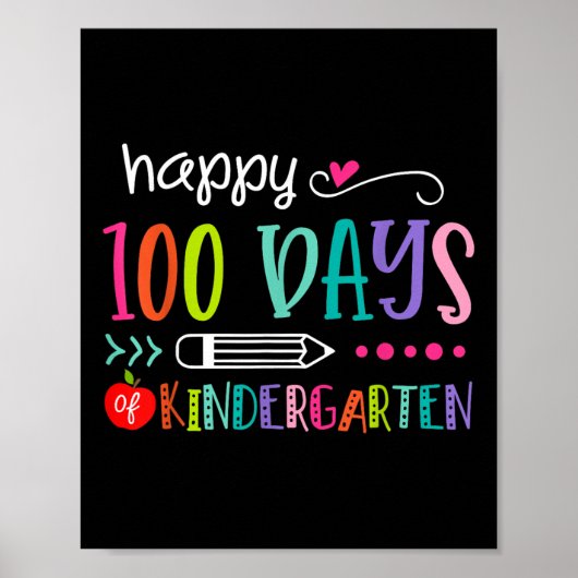 Poster 100 Jours De Maternelle 100E Jours D'École (Devant)