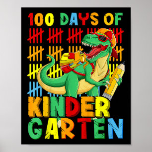 Poster 100 Jours De Maternelle Dinosaure 100E Jour De
