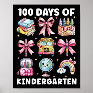 Poster 100 Jours De Maternelle Enseignant Enfants Coquett