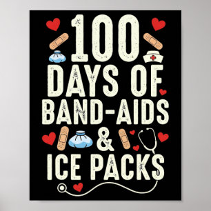 Poster 100 jours de Nd Sida et de packs de glace École d'