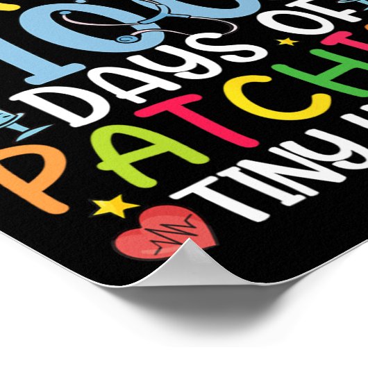 Poster 100 Jours De Patching Tiny Humans Nurse 100th Day  (Coin)