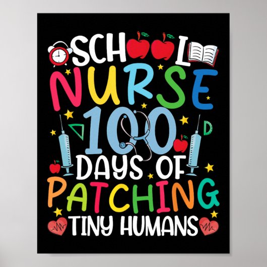 Poster 100 Jours De Patching Tiny Humans Nurse 100th Day  (Devant)