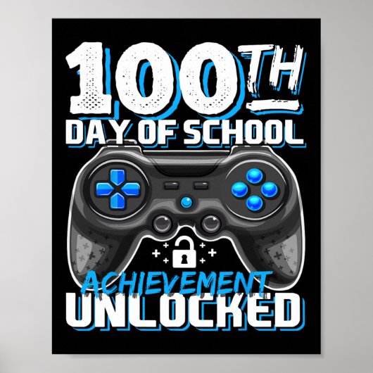 Poster 100 Jours De Réussite De L'École Jeu Vidéo Déverro (Devant)