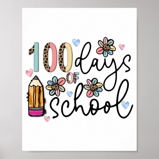 Poster 100 jours de sublimation scolaire (Devant)