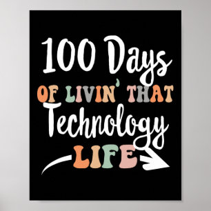 Poster 100 Jours De Technologie 100E Jour D'École Pour Te