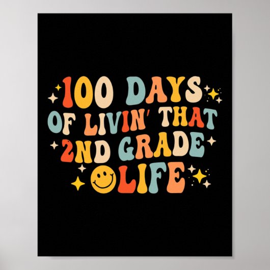 Poster 100 Jours De Vie' Ce 2e Jour De 100E Année (Devant)
