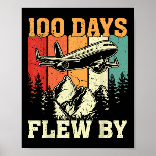 Poster 100 Jours De Vol Juste En Avion 100E Jour De