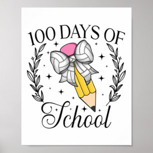 Poster 100 Jours De Volleybyll Coquette Crayon