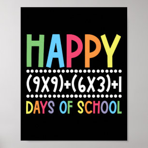 Poster 100 Jours D'École 100E Jour Formule Mathématique P