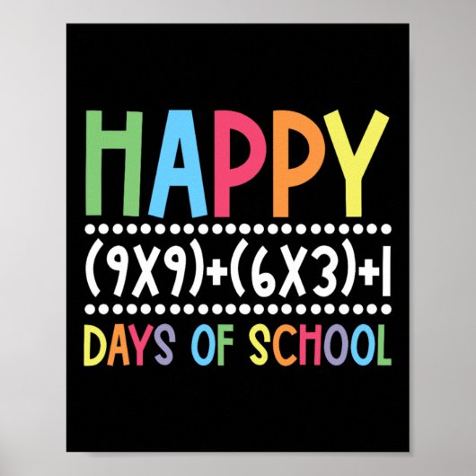 Poster 100 Jours D'École 100E Jour Formule Mathématique P (Devant)