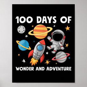 Poster 100 Jours D'École Astronaut Space Boys Enfants 10