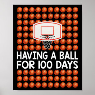 Poster 100 Jours D'École Bysketbyll Pour Garçons Filles E