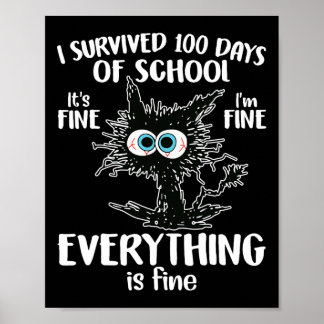 Poster 100 Jours d'école C'est bon, tout va bien
