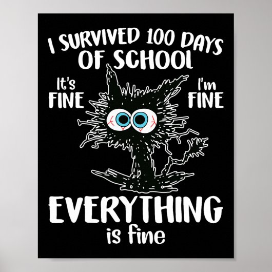 Poster 100 Jours d'école C'est bon, tout va bien (Devant)