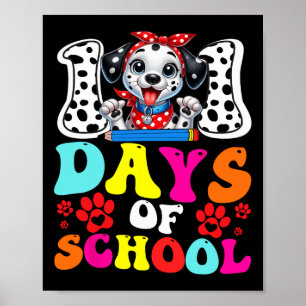 Poster 100 Jours D'École Chien Dalmatien 100 Jours Plus I
