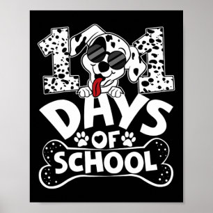 Poster 100 Jours D'École Chien Dalmatien Garçon Enfant 10